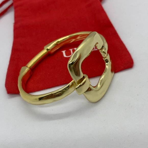 UNO de 50 Bracelet GODDESS BRACELET Gold-plated squared link hook clasp Bracelet - Picture 9 of 9